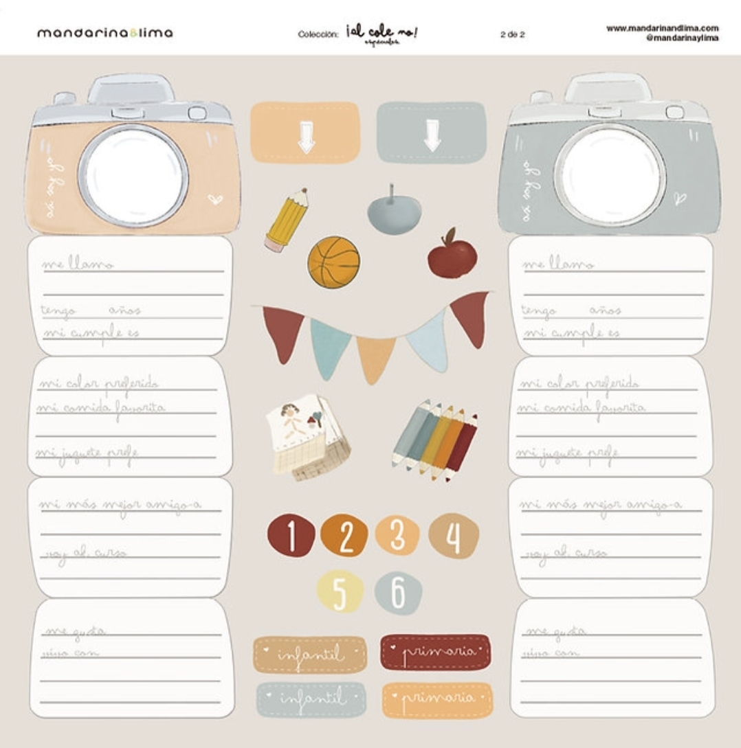 Set papéis especiais Al Cole No MandarinaLima