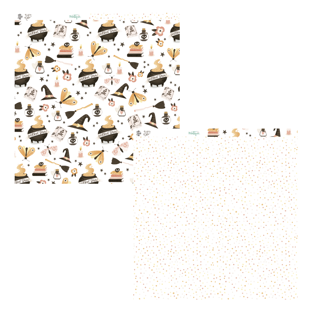 Stack Papéis 12"x12" Truco o Trato Míntopia