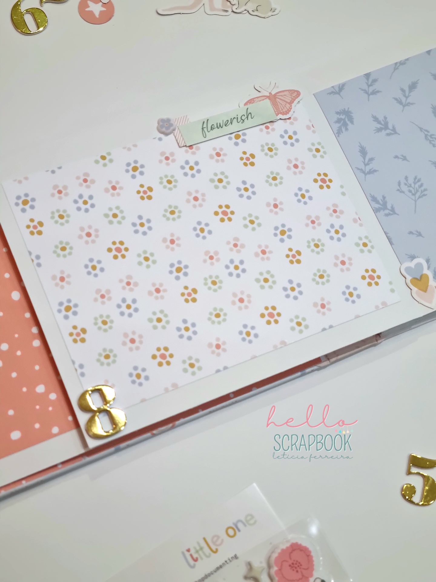 Kit Materiais Álbum Scrapbook Little One