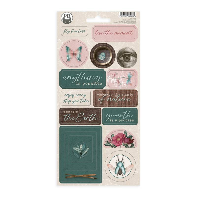 Chipboard Stickers Sheet 02 Naturalist P13 Paper Products