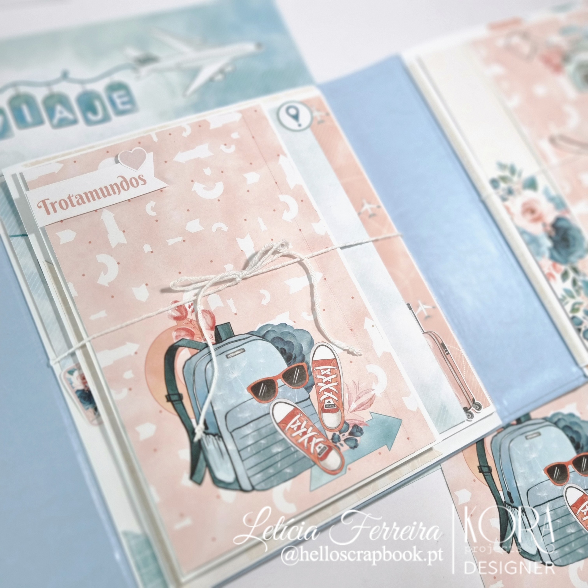 Tutorial Scrapbook Online em ES Álbum Soñar y Viajar