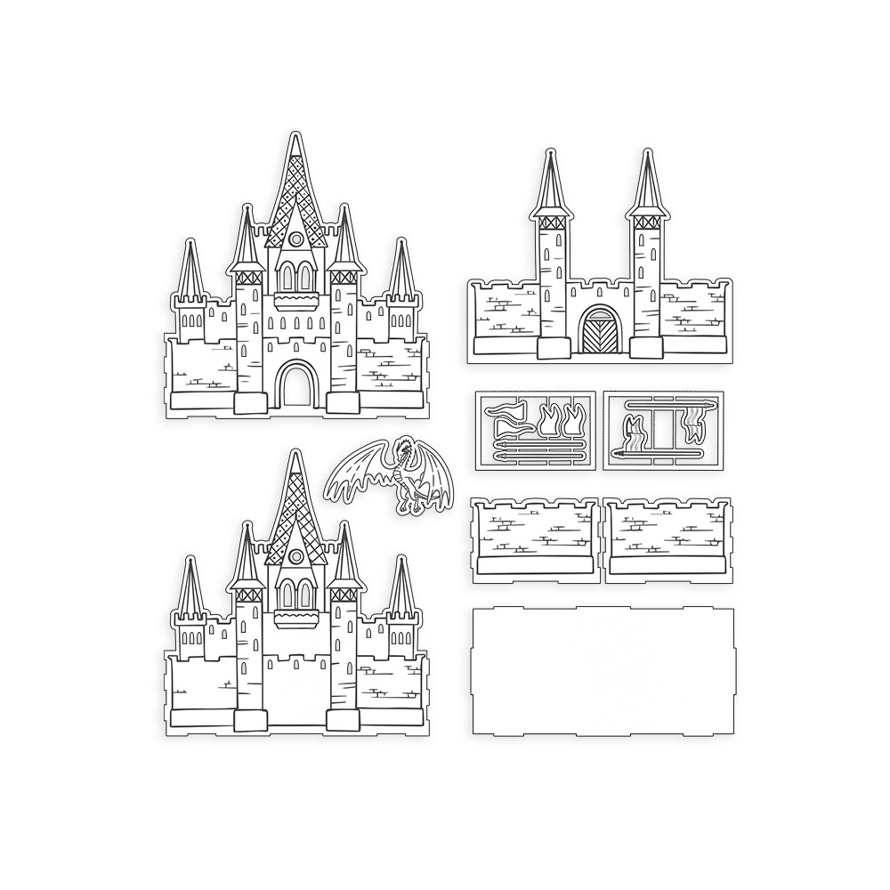 Castelo 3D Chipboard Once Upon a Time P13 Paper Products