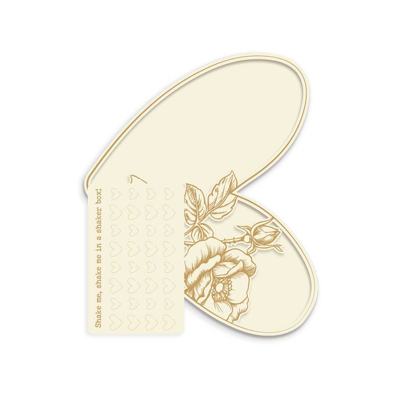 Shaker Coração Light Chipboard LOVE STORIES P13 PAPER PRODUCTS