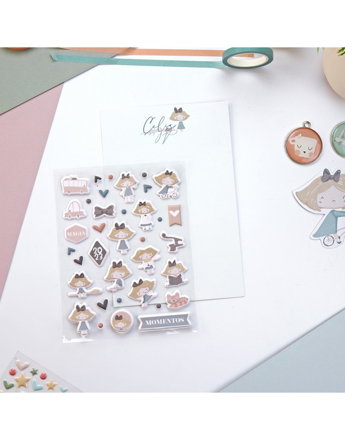 Puffy Stickers Ilustrações CeliAlice Alua Cid