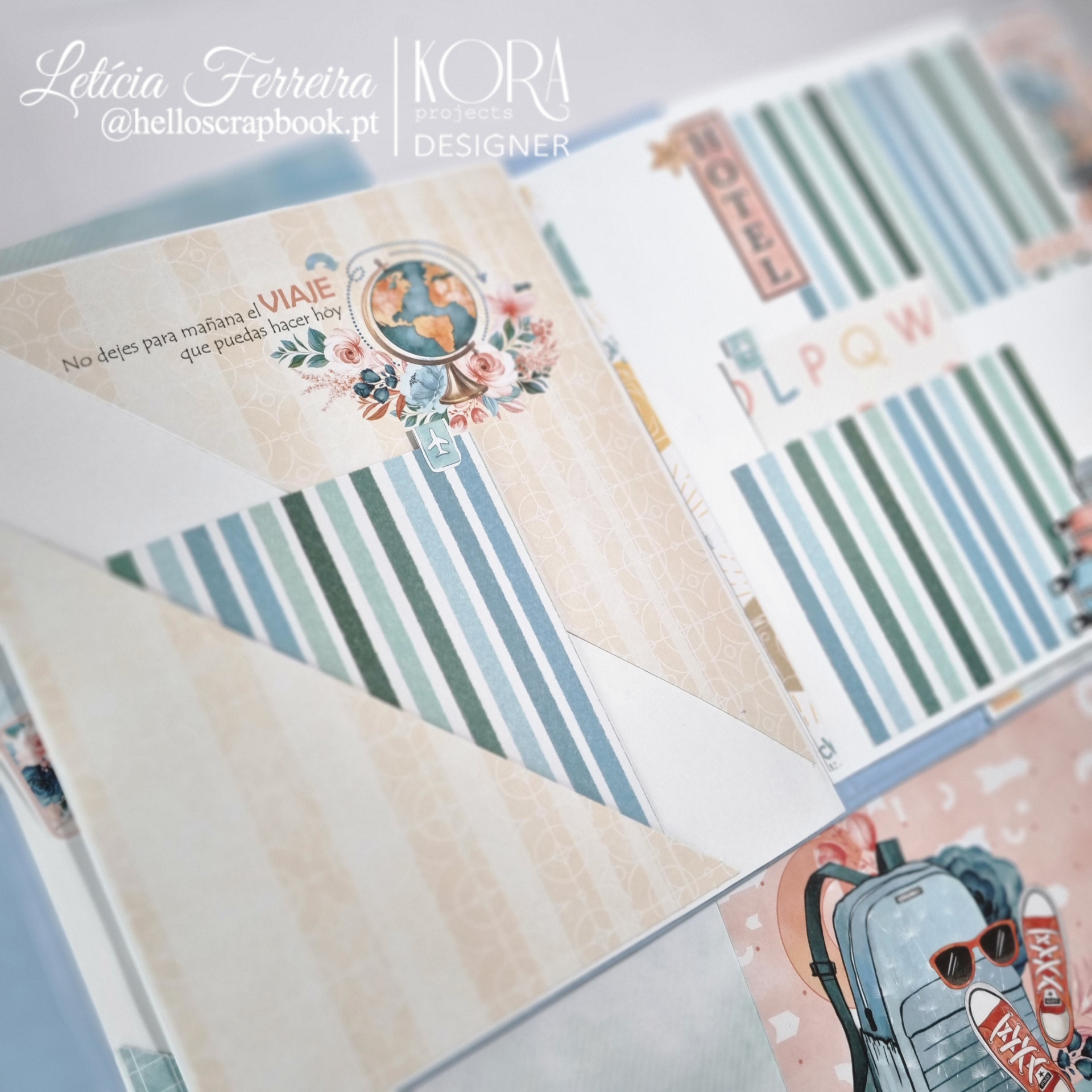 Tutorial Scrapbook Online em ES Álbum Soñar y Viajar