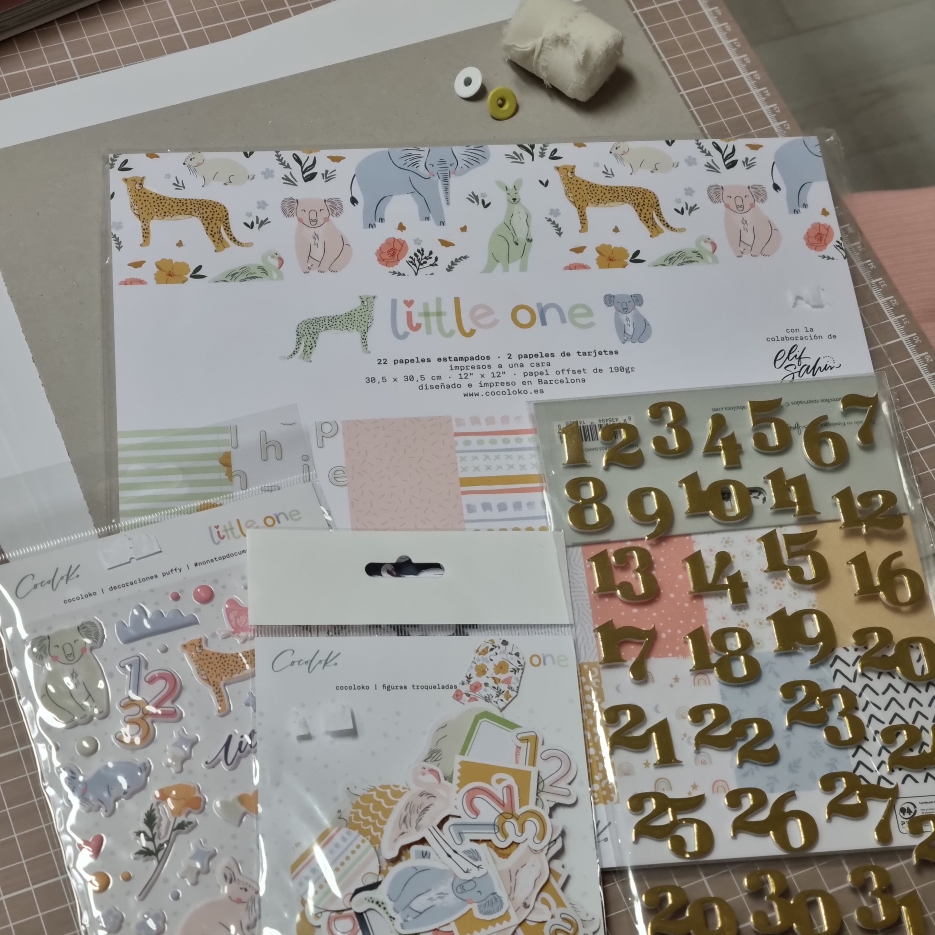 Kit Materiais Álbum Scrapbook Little One