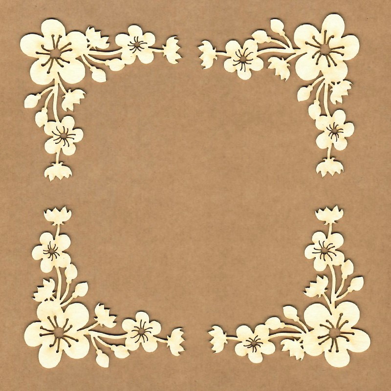 Chipboard Esquinas Sakura Kora Projects