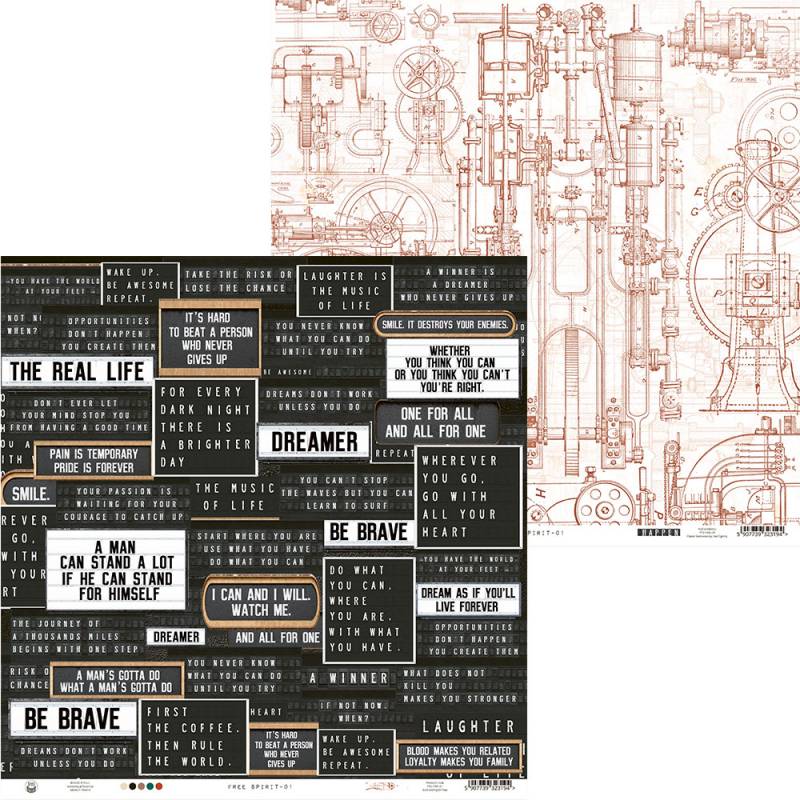 Kit 14 papéis 12"x12"  Free Spirit P13 Paper Products