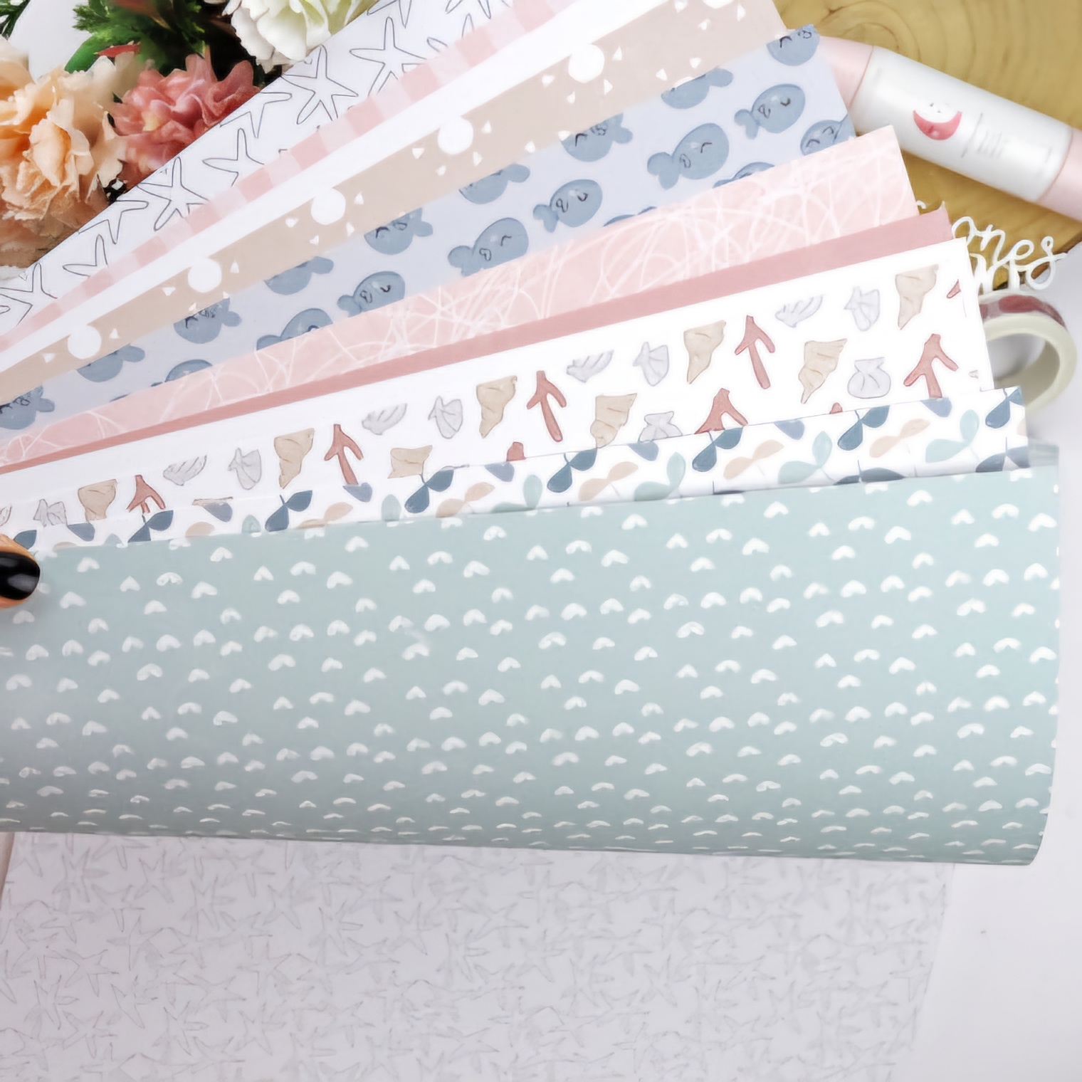 Bloco Papéis 12"×12" Ohana Playa Alua Cid