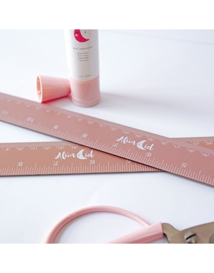 Régua Rosa em Cm e Polegadas Alua Cid