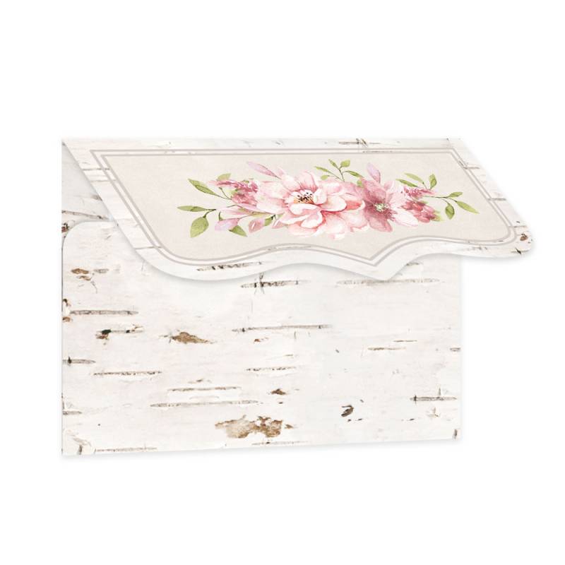 Caixa de correio branca com tampa decorada com flores rosas