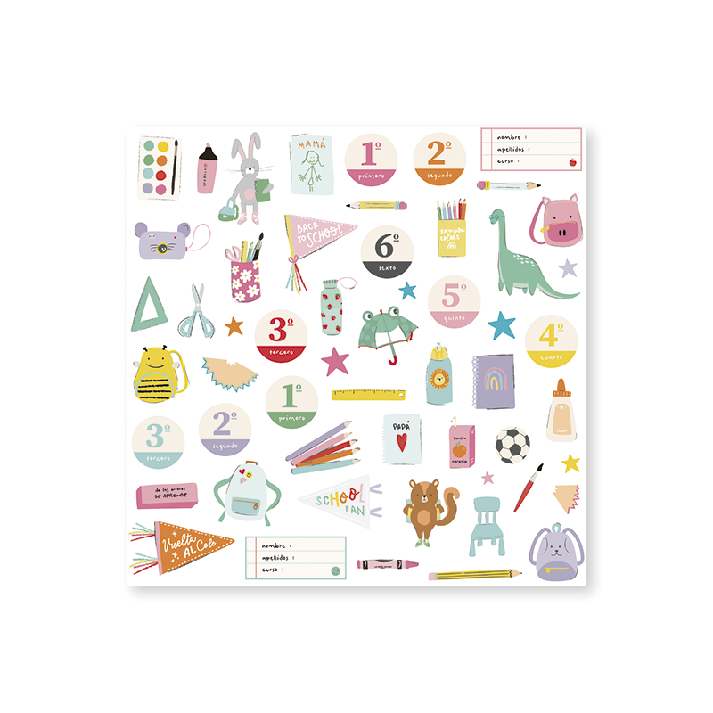 Die Cuts Baby M Va Al Cole by Lora Bailora