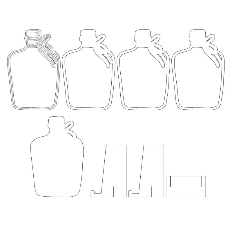 Decor base chipboard Garrafa Sea La Vie  P13 Paper Products