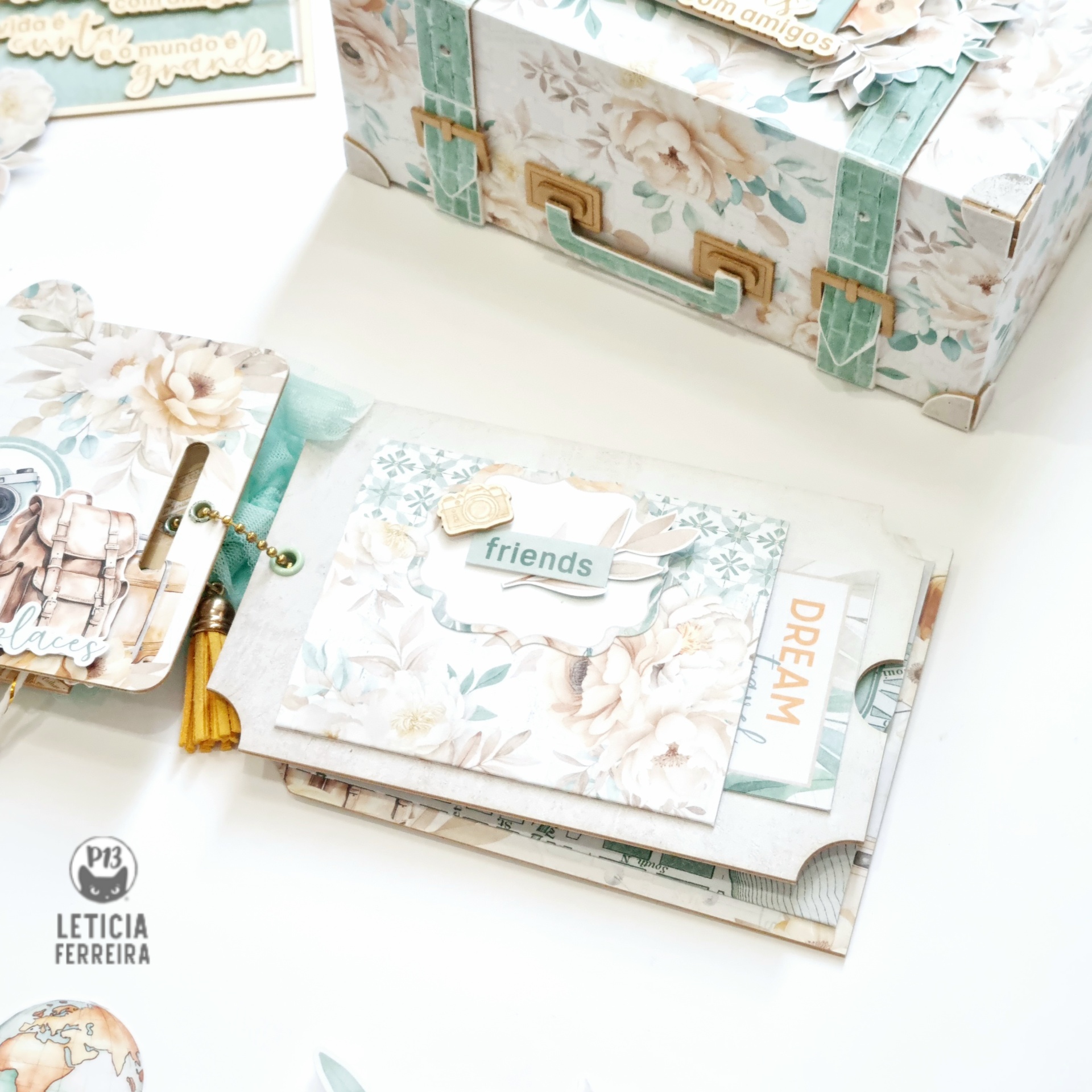 Álbum Base COM Papéis Travel Journal P13 Paper Products