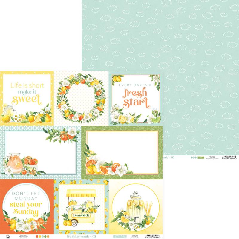 Bloco 12"x12" Fresh Lemonade P13 Paper Products