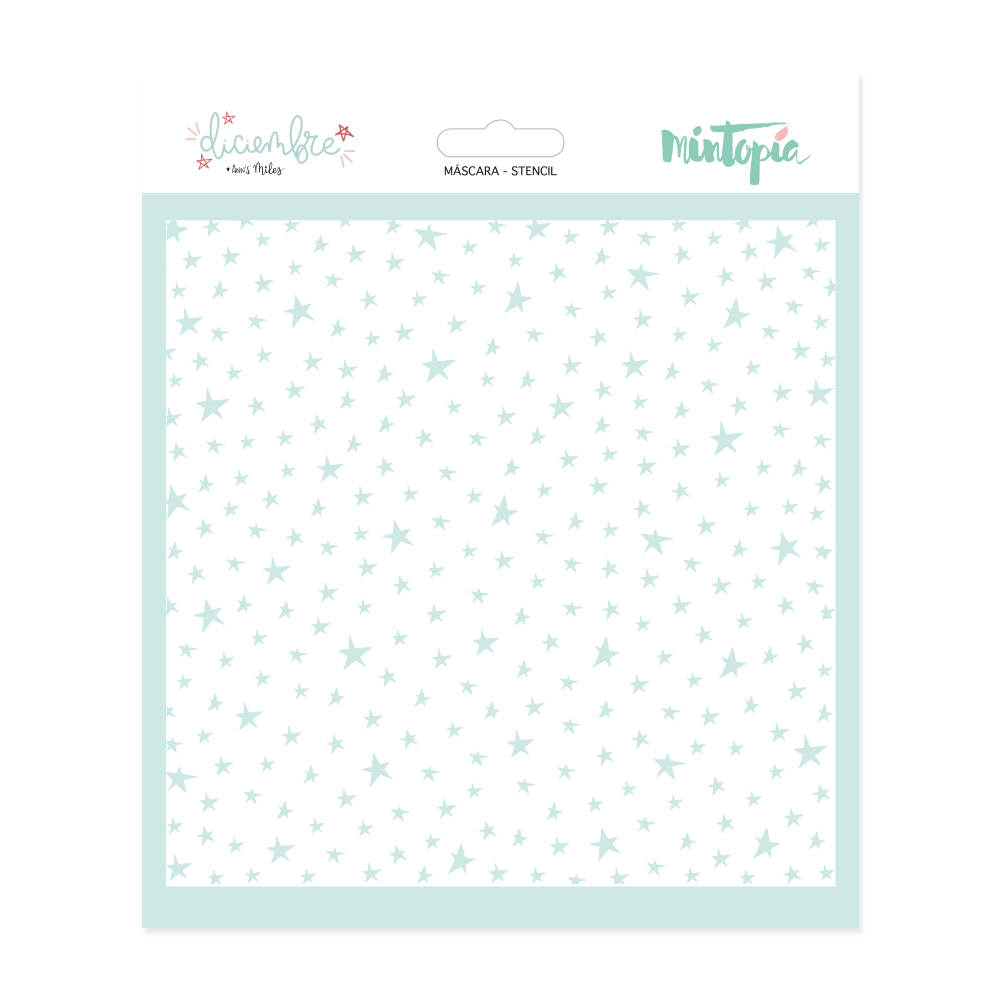 Stencil Estrelas Diciembre Mintopia