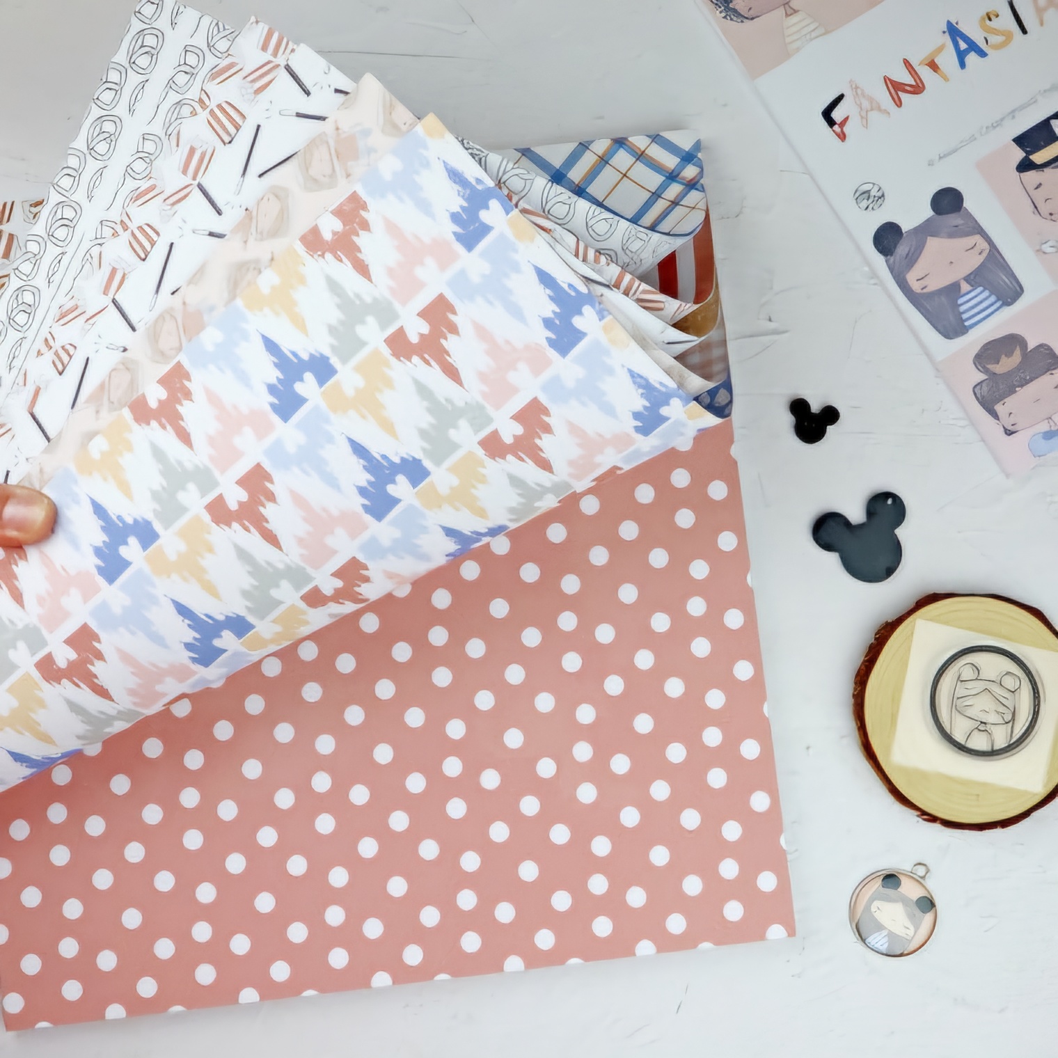 Bloco 36 Papéis 12"×12" Fantasia Alua Cid