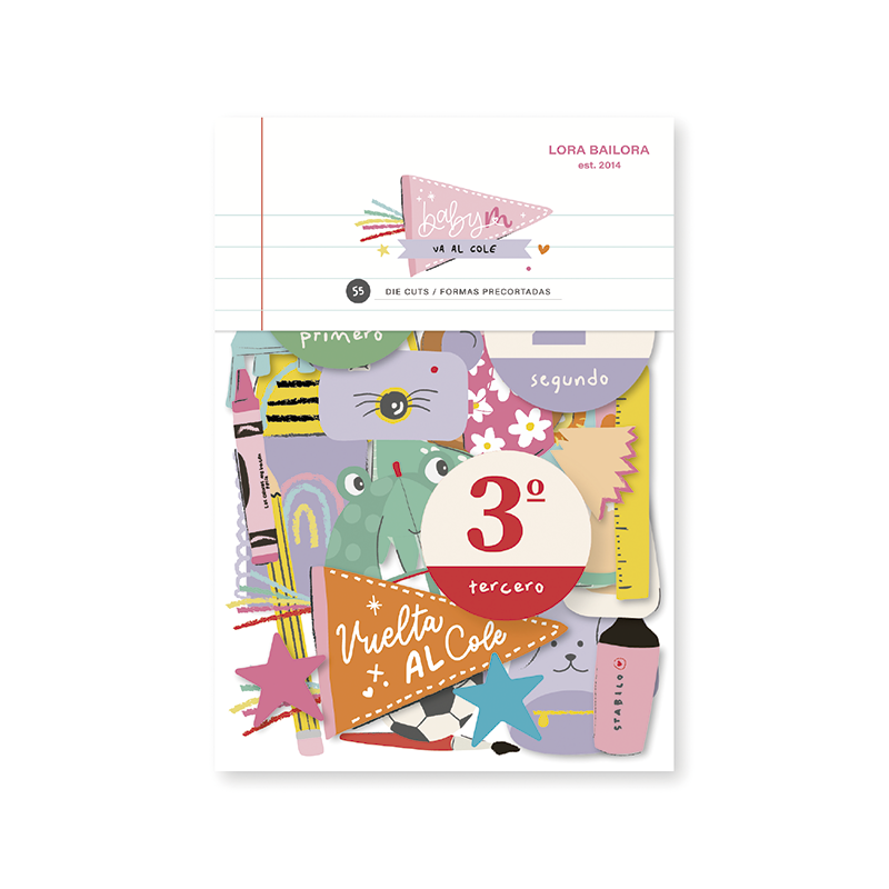 Die Cuts Baby M Va Al Cole by Lora Bailora