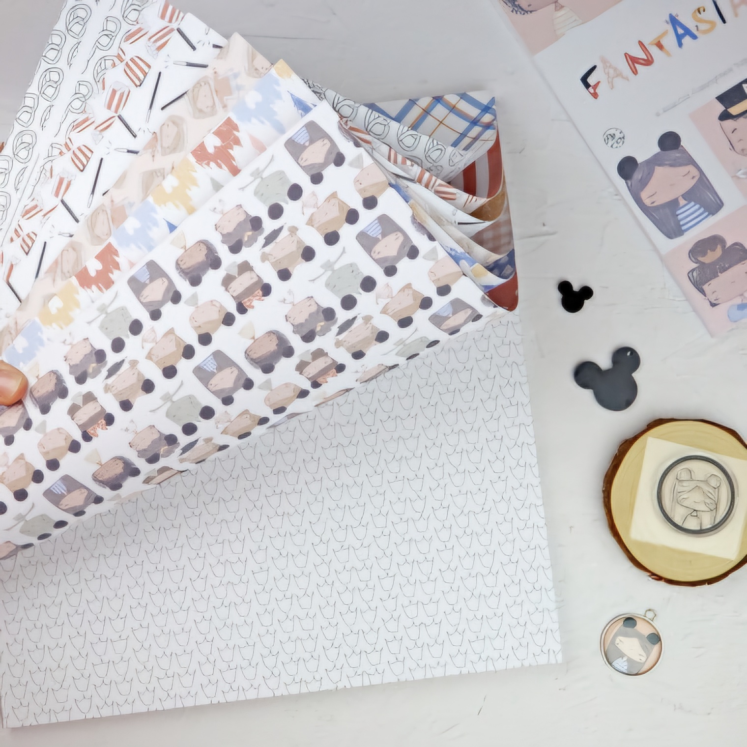 Bloco 36 Papéis 12"×12" Fantasia Alua Cid