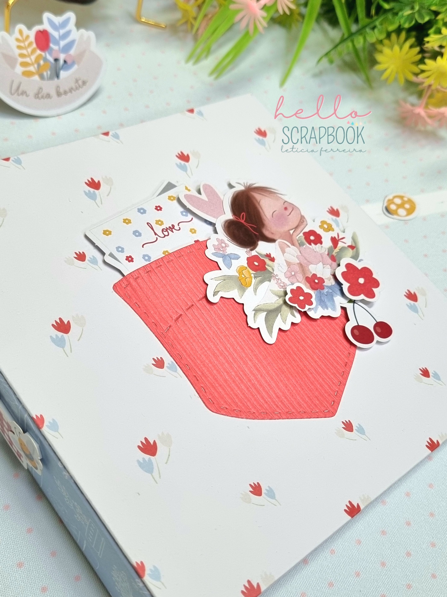 Álbum Fotos Scrapbook "Jardim Afeto e Doçura"