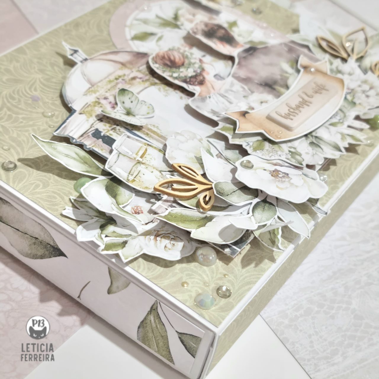 Caixa Envelope e Postal Prenda Casamento