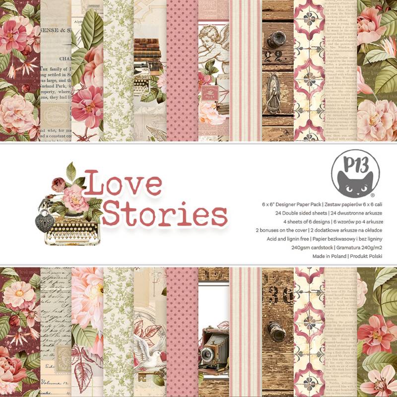 Bloco 6"x6" Love Stories P13 Paper Products