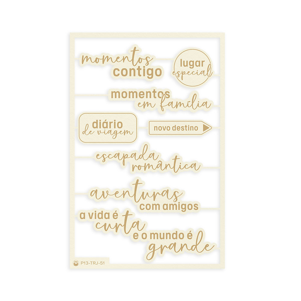 PORTUGUÊS Chipboard Frases Momentos by Letícia Ferreira
