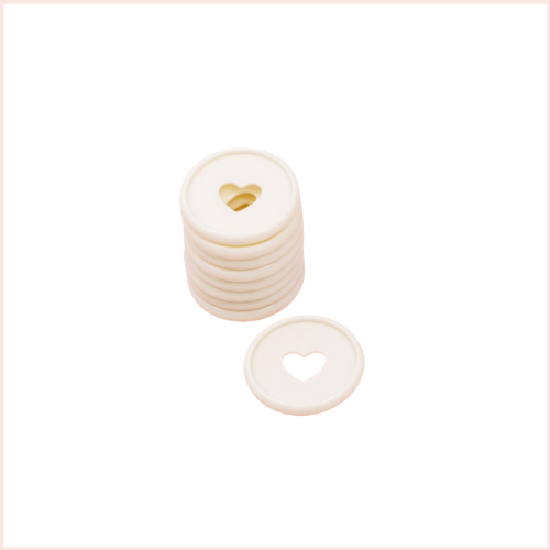 Anilhas de Disco coração BRANCO