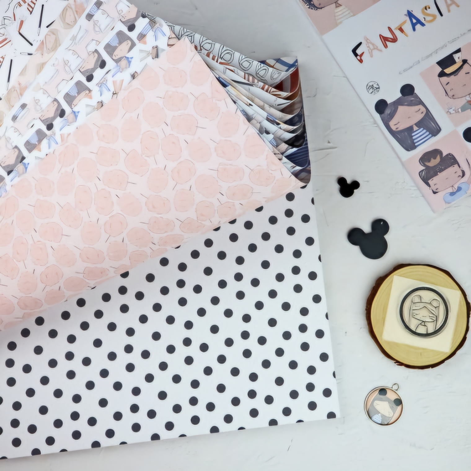 Bloco 36 Papéis 12"×12" Fantasia Alua Cid