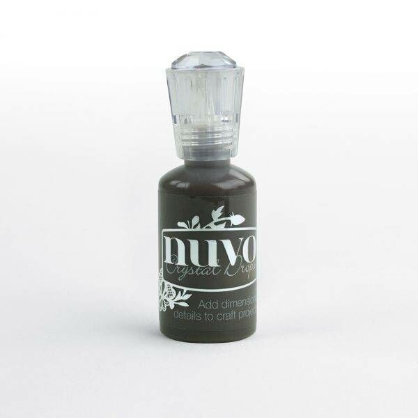 Frasco negro pequeno de Nuvo Crystal Drops com tampa transparente