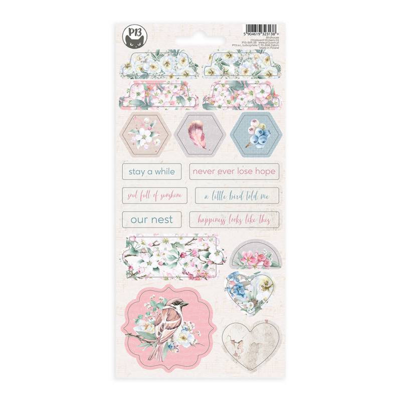 Chipboard Stickers Sheet03 Birdhouse P13 Paper Products