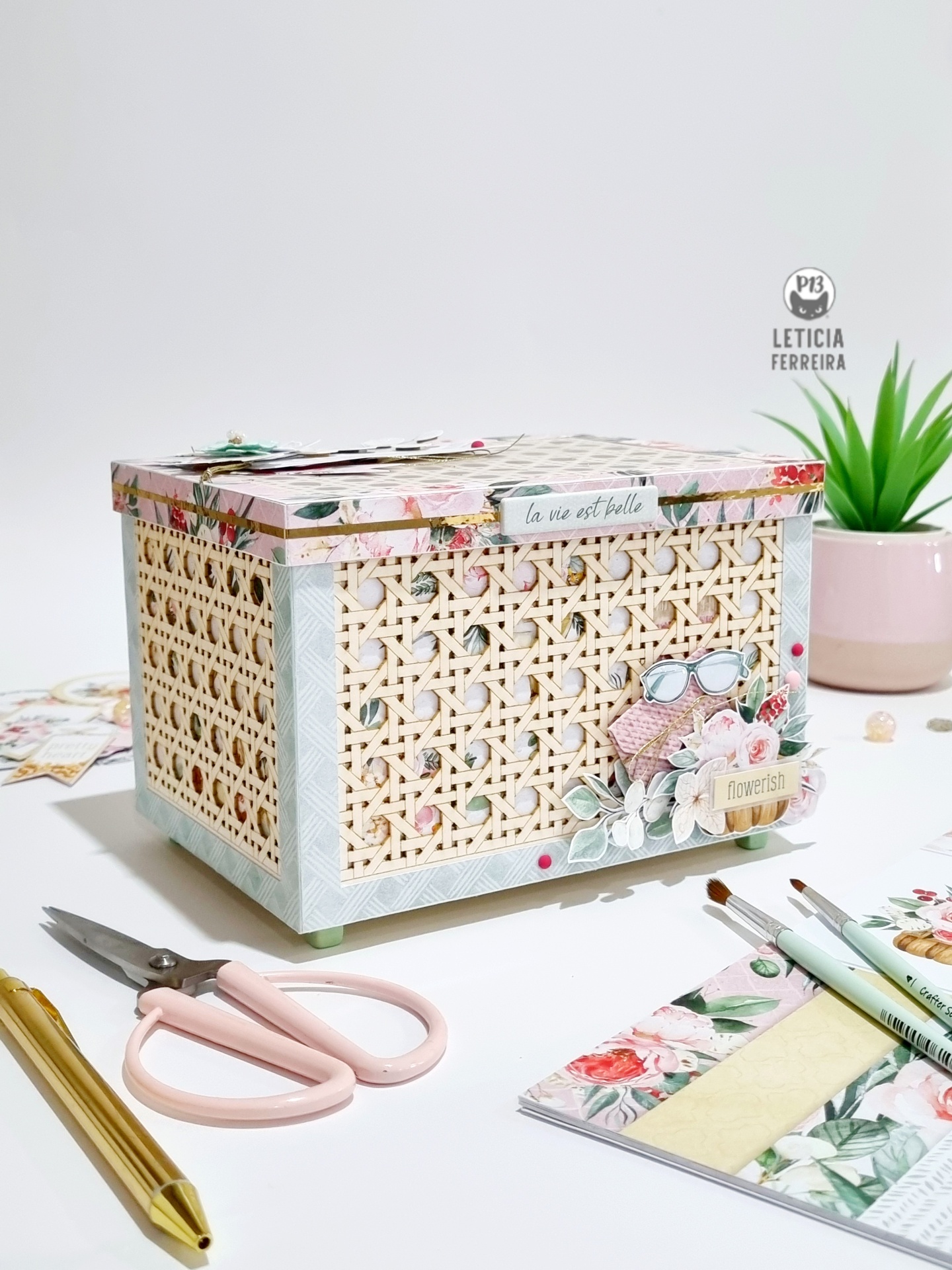 Tutorial Online Caixa Rattan Flowerish