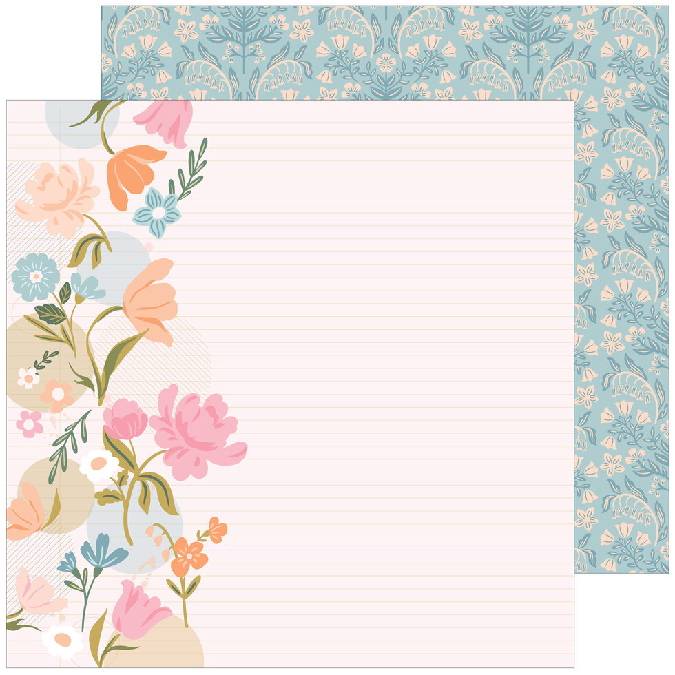 Stack Papéis 12"×12" LOVELY BLOOMS Pinkfresh Studio