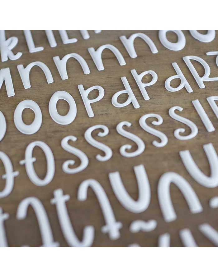 Alfabeto Puffy Verde Vintage  Mazapán Alua Cid