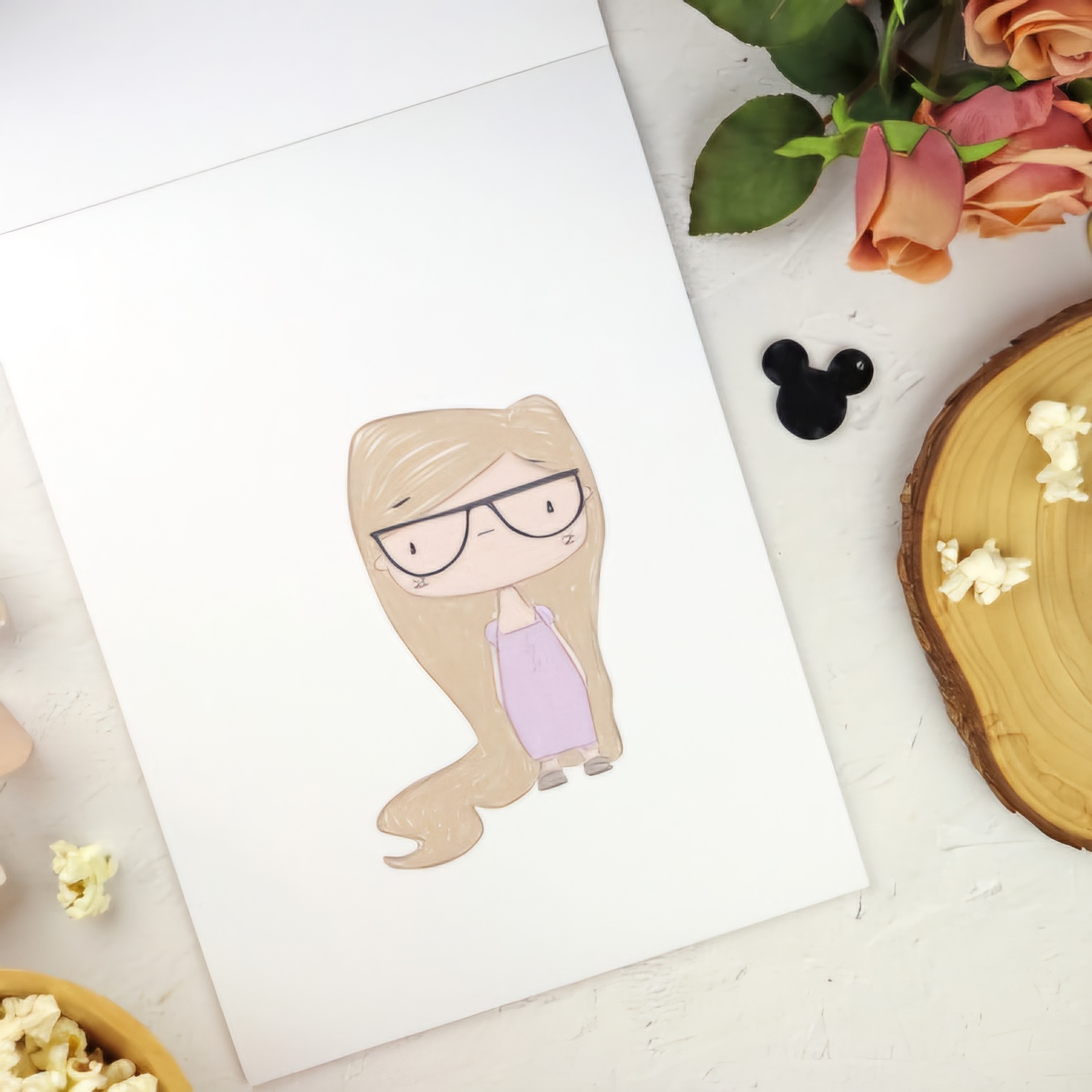 Bloco Papéis Ilustrações Fantasia Alua Cid