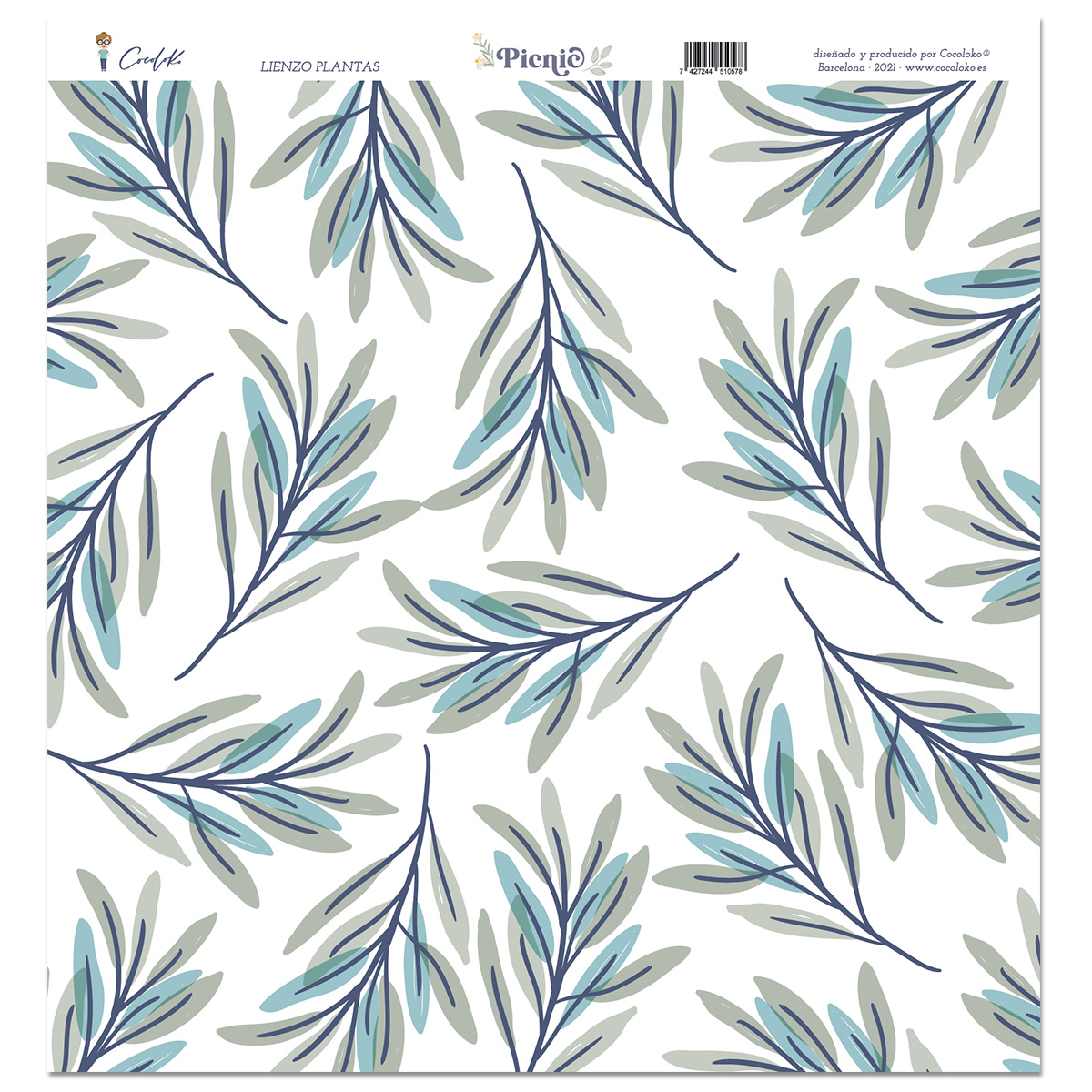 Tecido de Lona (lienzo) PLANTS | PICNIC, Cocoloko