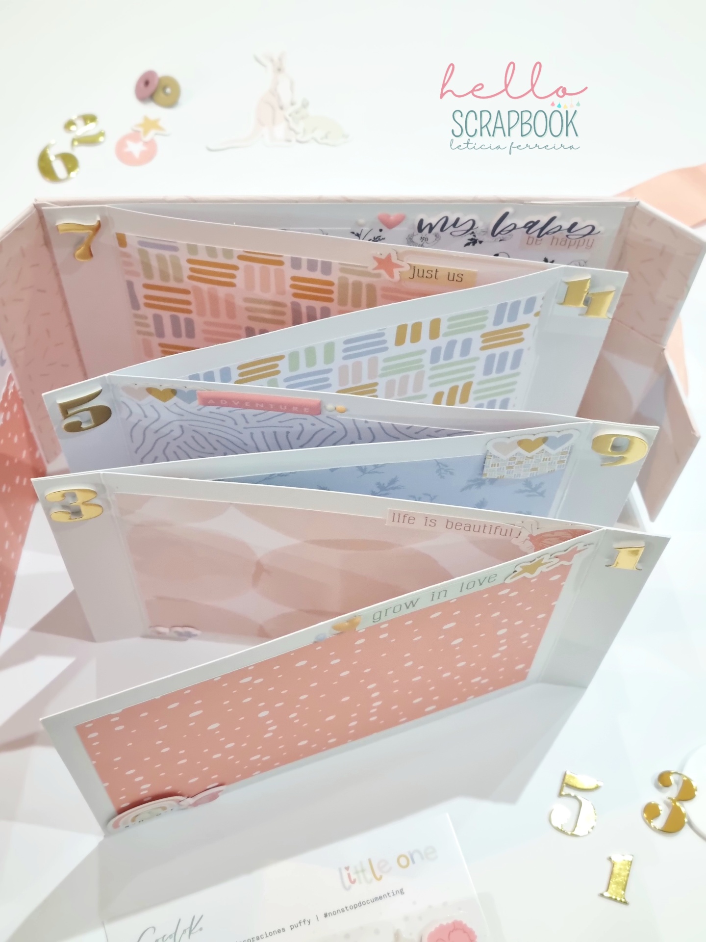 Kit Materiais Álbum Scrapbook Little One