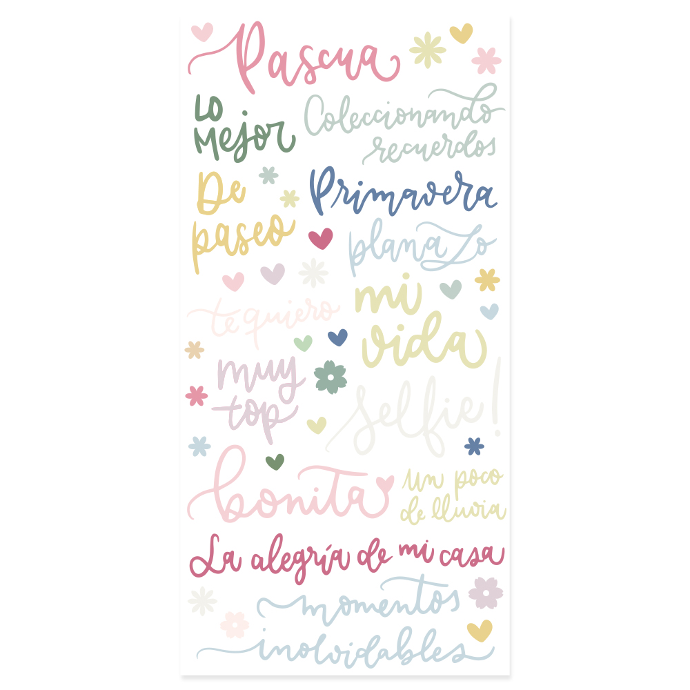 Autocolantes Palavras Puffy | PÉTALOS, Mintopia