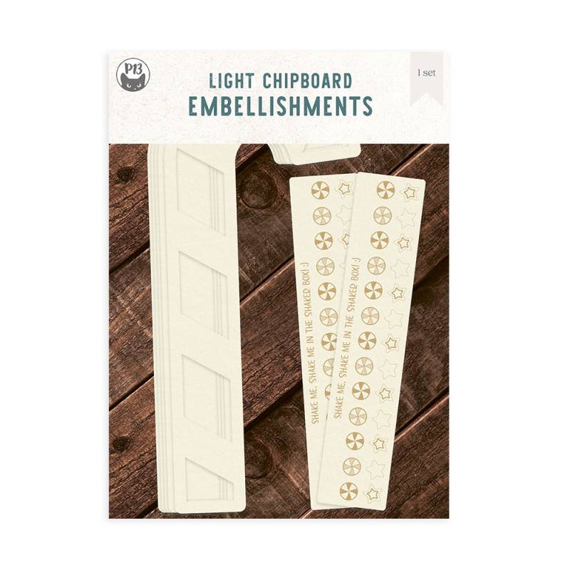 Shaker BENGALA NATAL Light Chipboard • Santa's Workshop P13 Paper Products