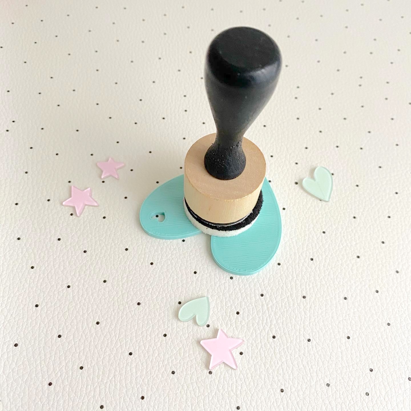 CORAÇÃO Salva Mesas / Adorno / Base Carimbo