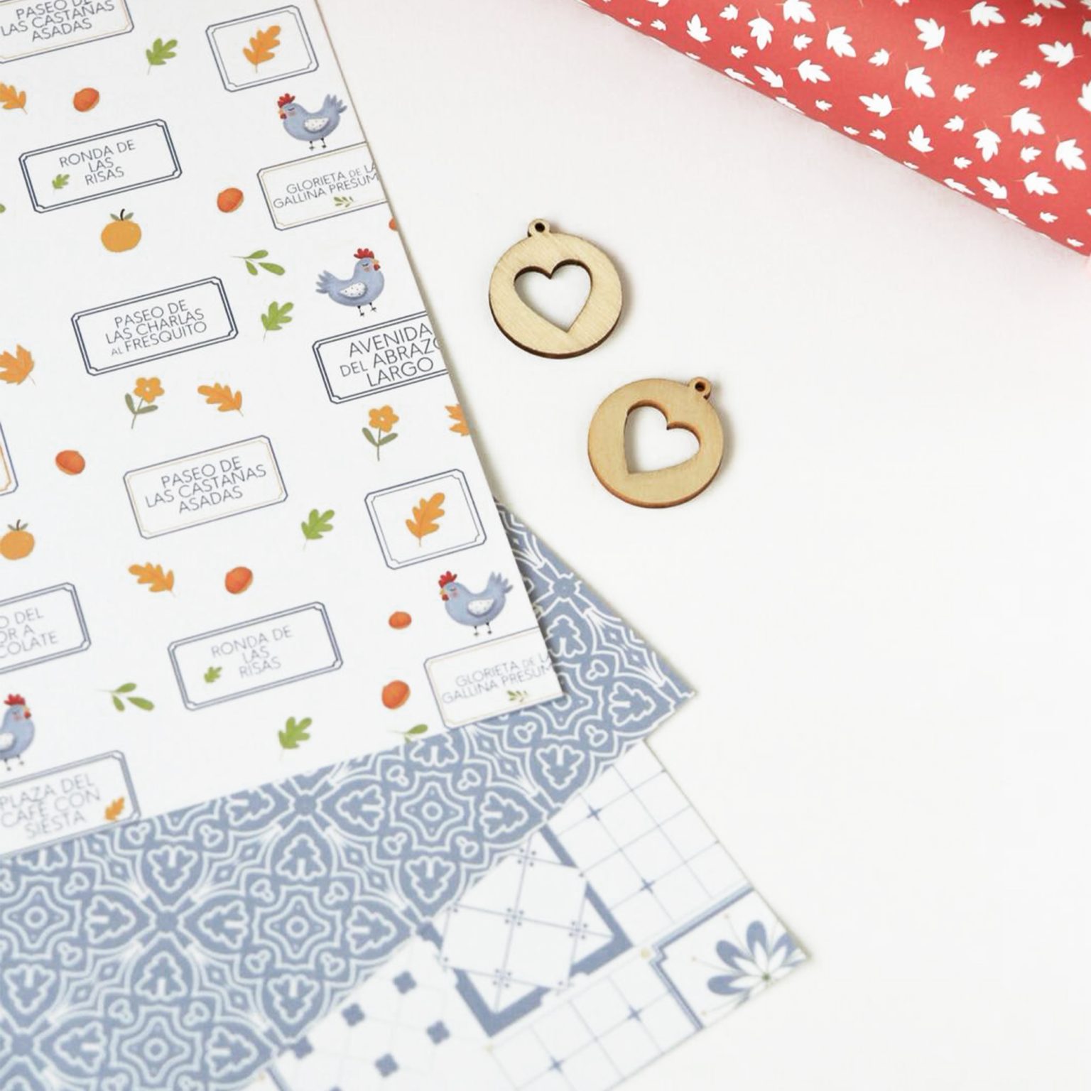 Bloco papéis 12"x12" Gallinas y Castañas Mariquilla Shop