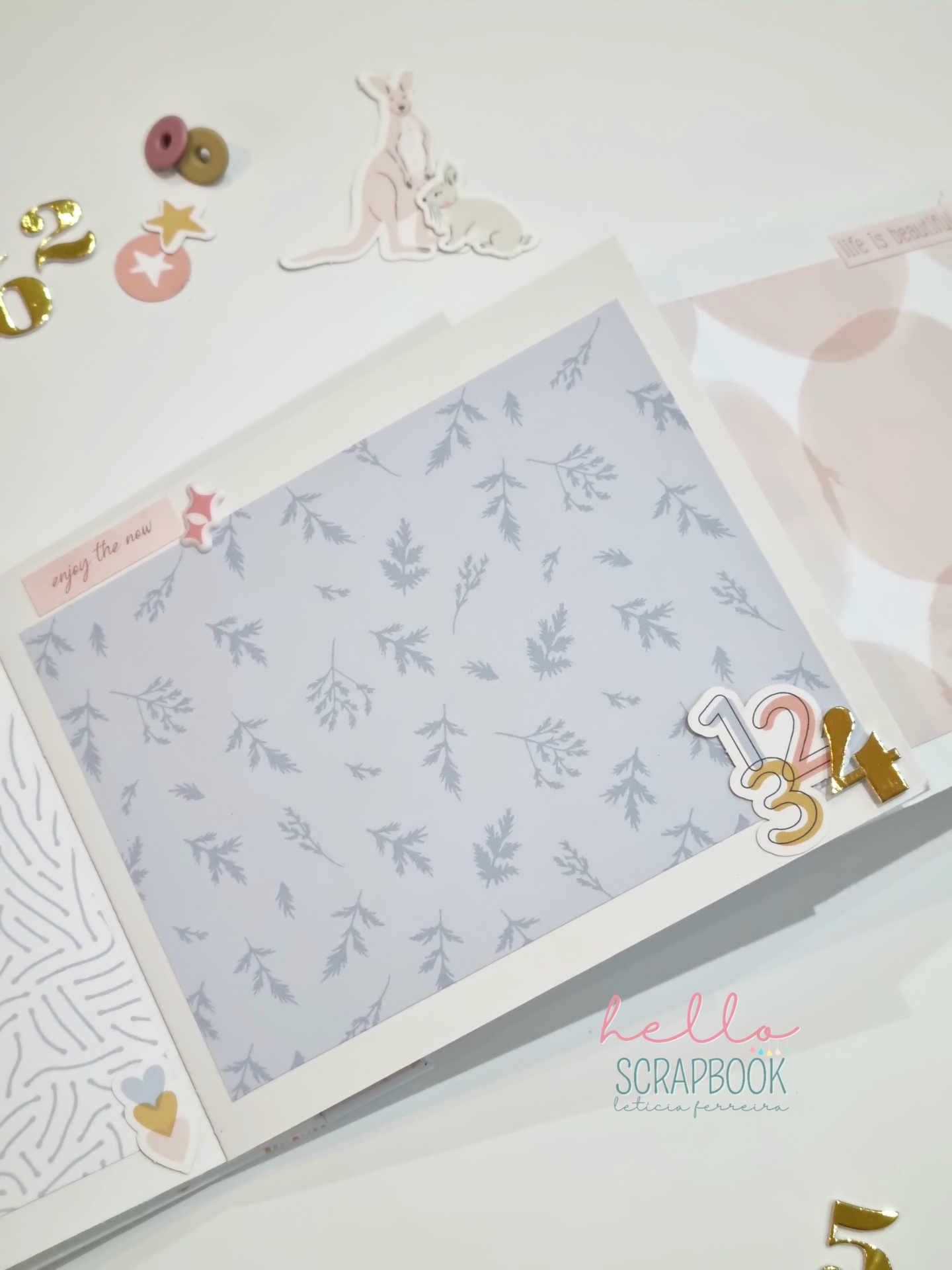 Kit Materiais Álbum Scrapbook Little One