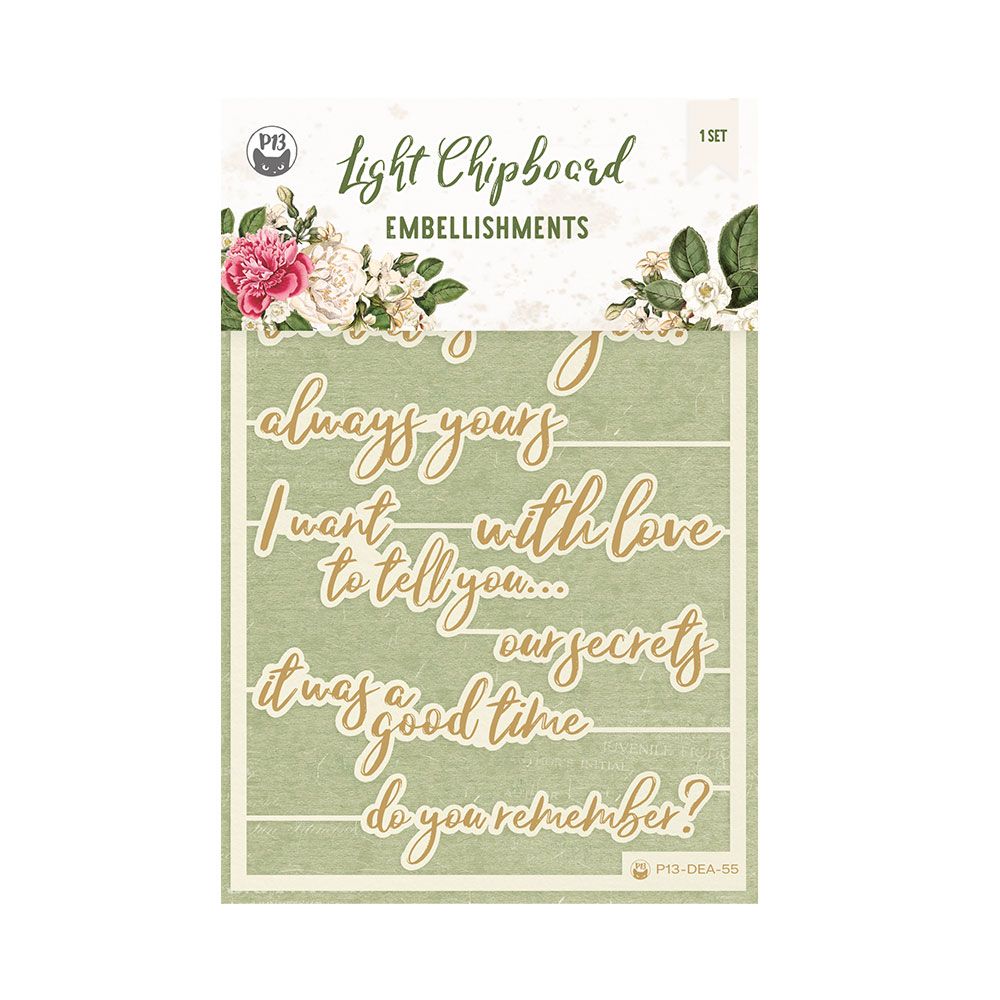 Chipboard Frases Dear Love P13 Paper Products