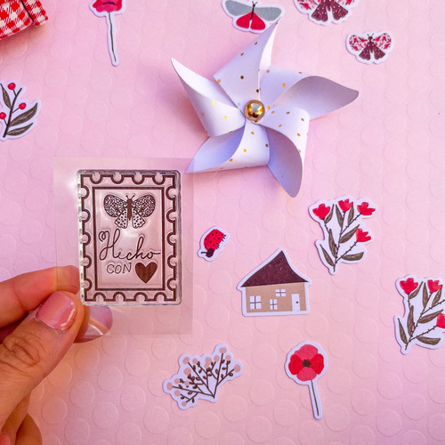 Carimbo Selo Postal 'Hecho con Amor' PITIMINI My Sweet Valentine