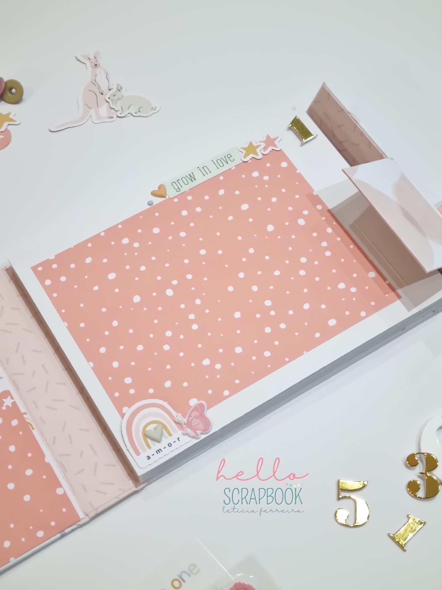 Kit Materiais Álbum Scrapbook Little One