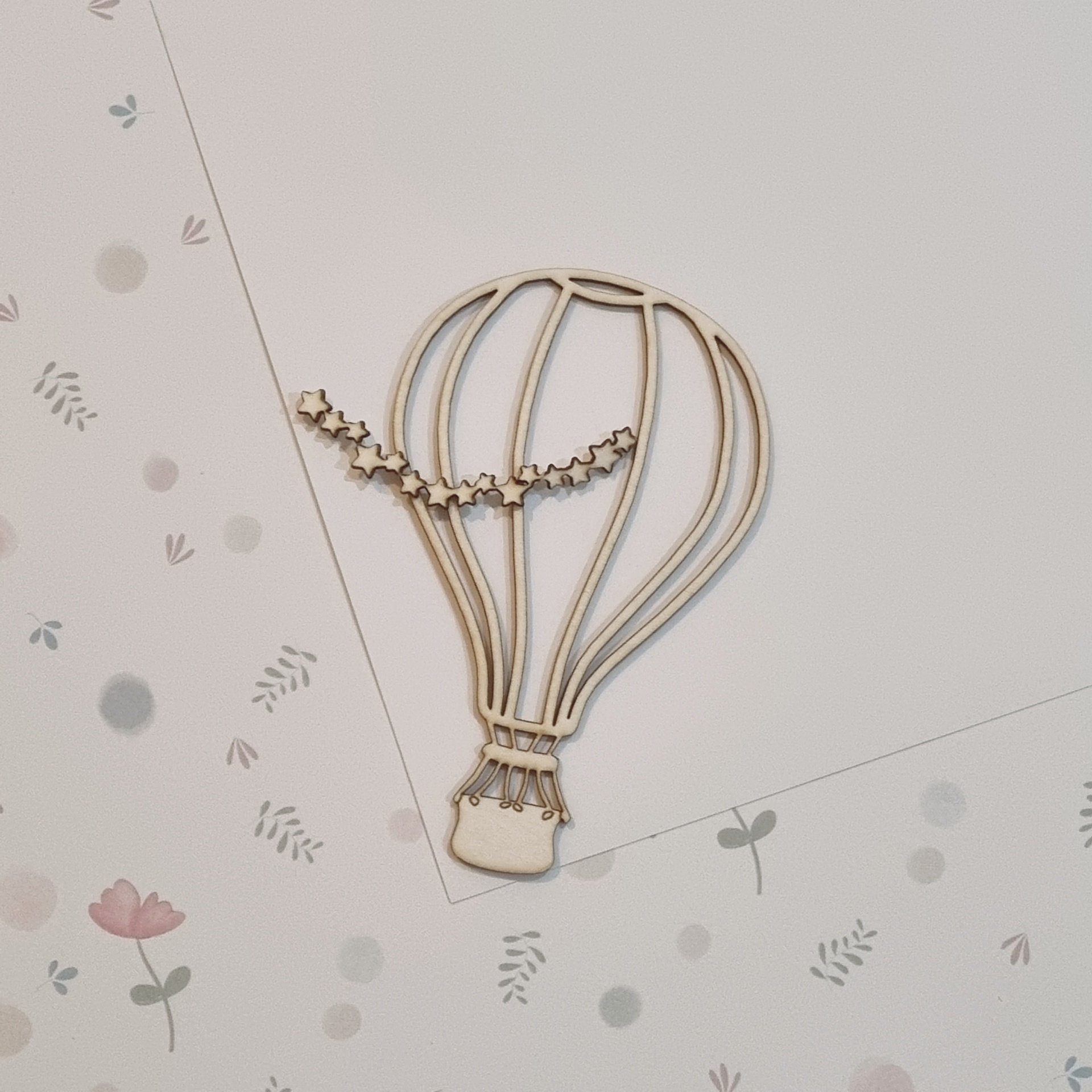 Chipboard Balão Ar Quente Mandarina & Lima