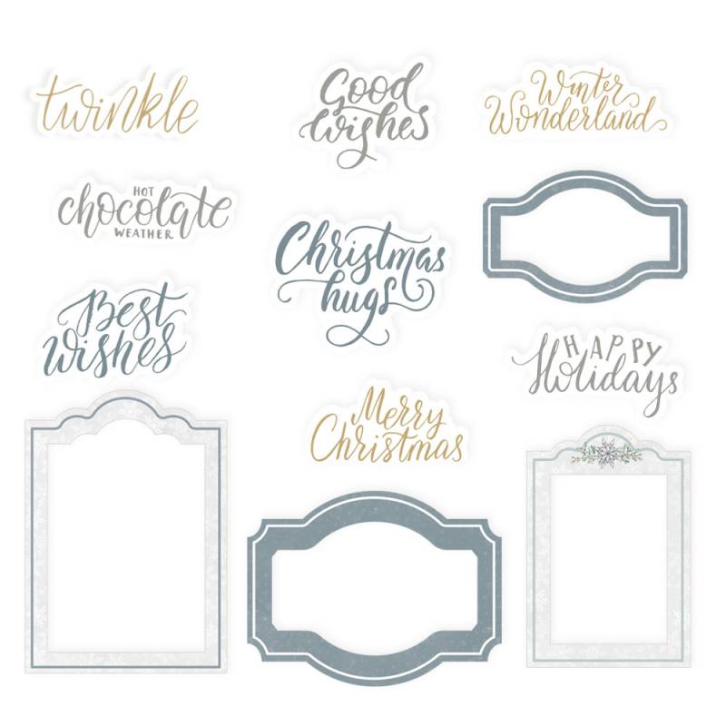 Die Cuts Molduras e Frases Christmas Charm P13 Paper Products