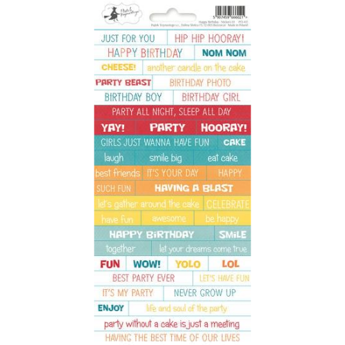 Stickers 01 Happy Birthday P13 Paper Products