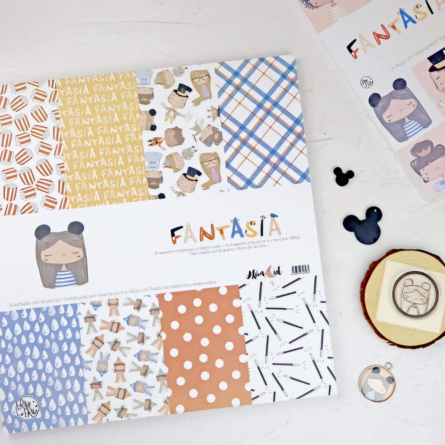 Bloco 36 Papéis 12"×12" Fantasia Alua Cid