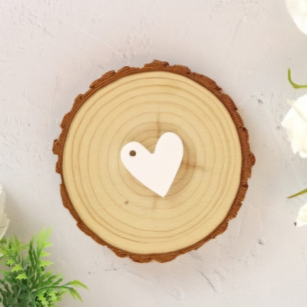 Coração Branco acrílico